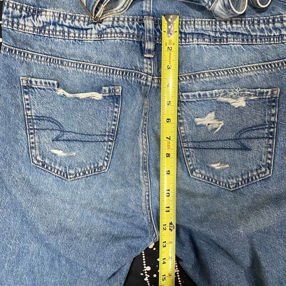 American Eagle Tomgirl Overalls Denim Womens Medium Western Farmer Festival - Picture 7 of 8